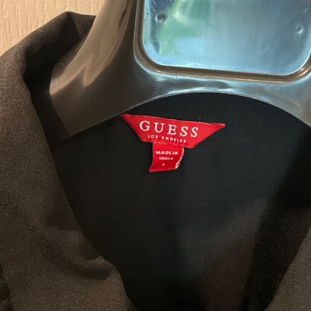 Guess Black Collared Shirt Dress - Picture 2 of 5